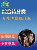 月度考勤統(tǒng)計(jì)表