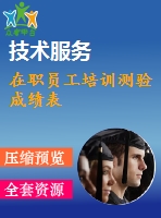 在職員工培訓(xùn)測驗成績表