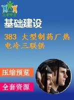 383 大型制藥廠熱電冷三聯(lián)供