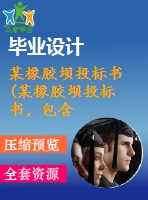 某橡膠壩投標書(某橡膠壩投標書，包含： 單價分析 工程量 施工機械 施工組織 投標合同等等)