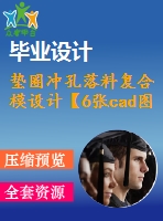 墊圈沖孔落料復合模設計【6張cad圖紙和說明書】