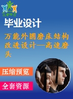 萬能外圓磨床結(jié)構(gòu)改進設(shè)計--高速磨頭無軸電機設(shè)計【18張cad圖紙和說明書】