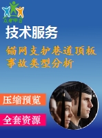 錨網(wǎng)支護巷道頂板事故類型分析