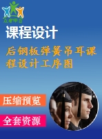 后鋼板彈簧吊耳課程設(shè)計工序圖