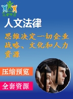 思維決定一切企業(yè)戰(zhàn)略、文化和人力資源