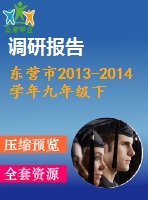 東營(yíng)市2013-2014學(xué)年九年級(jí)下數(shù)學(xué)期末質(zhì)量調(diào)研試卷及答案