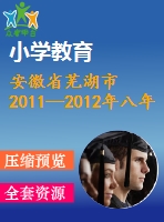 安徽省蕪湖市2011—2012年八年級下期末模擬試卷及答案