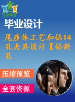 尾座體工藝和鉆14孔夾具設(shè)計(jì)【鉆斜孔14孔】【版本3】[含cad圖紙，工藝工序卡，說(shuō)明書(shū)等資料全套]