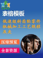 低速級斜齒輪零件機械加工工藝規(guī)程及夾具設(shè)計【課程設(shè)計】【優(yōu)秀】【通過答辯】