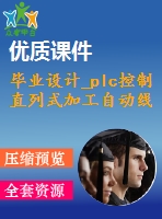 畢業(yè)設(shè)計(jì)_plc控制直列式加工自動線設(shè)計(jì)