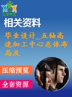 畢業(yè)設(shè)計(jì)_五軸高速加工中心總體布局及主軸部件設(shè)計(jì)